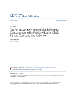 The Art of Leaving Nothing Behind - Lake Forest College Publications