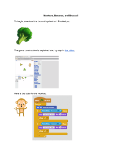 Monkeys, Bananas, and Broccoli To begin, the broccoli