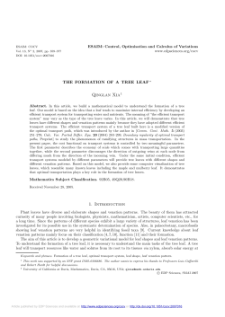 - ESAIM: Control, Optimisation and Calculus of