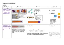 Progression in Calculations - Star International School, Mirdif