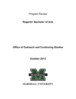 Program Review - Marshall University