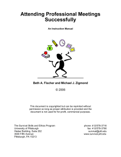 Attending Professional Meetings