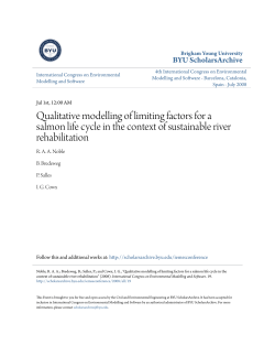 Qualitative modelling of limiting factors for a salmon life cycle in the