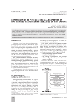 DETERMINATION OF PHYSICO-CHEMICAL PROPERTIES OF FINE
