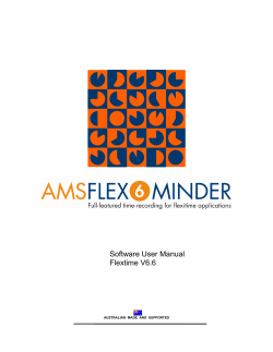 Software User Manual Flextime V6 - Time