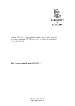 Faults and unbalance forces in the switched