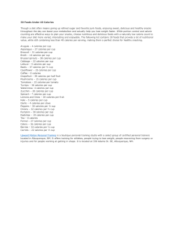 30 Foods Under 40 Calories Though a diet often means giving up