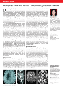 Multiple Sclerosis and Related Demyelinating Disorders in