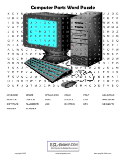 Computer Parts Word Puzzle