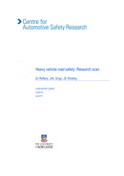 Heavy vehicle road safety: Research scan