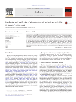 Distribution and classification of soils with clay