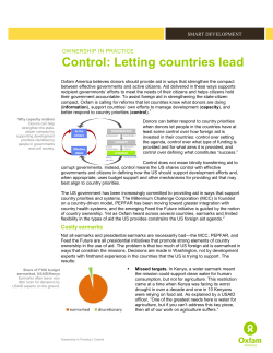Control: Letting countries lead