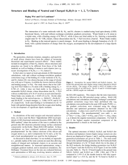 Structure and Binding of Neutral and Charged Si n H2O (n= 1, 2, 7