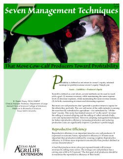 Seven Management Techniques that Move Cow Calf Producers