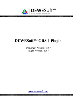 Manual for GRS-1 plugin V1.0.7