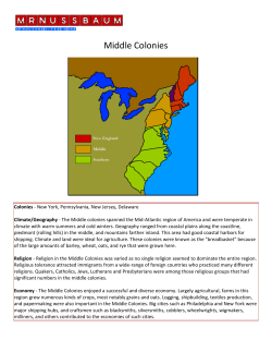 Middle Colonies