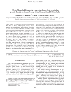 Effect of linseed addition on the expression of some lipid metabolism