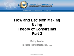 Flow and Decision Making Using Theory of Constraints Part 2