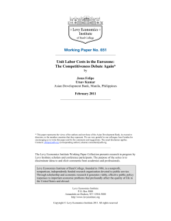 Unit Labor Costs in the Eurozone: The Competitiveness Debate Again