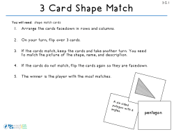 3 Card Shape Match