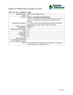 SBAC - Sample Items - Grade 7 Math
