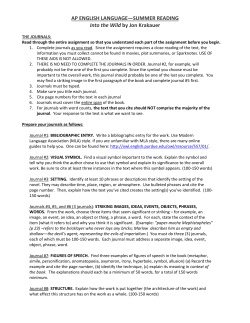 AP ENGLISH LANGUAGE&mdash;SUMMER READING Into the Wild by