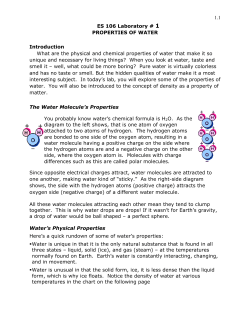 Lab 1 Water Properties