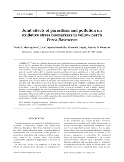 Joint effects of parasitism and pollution on oxidative stress