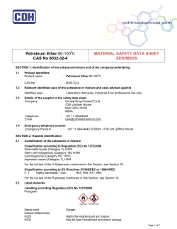 Petroleum Ether 80-100 C CAS No 8032-32