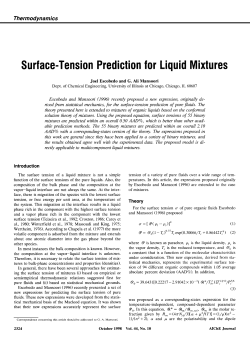 Surface-tension prediction for liquid mixtures