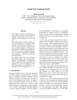 Latent Tree Language Model - Association for Computational