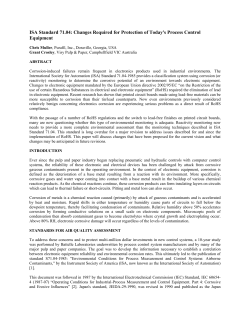 ISA Standard 71.04: Changes Required for Protection of