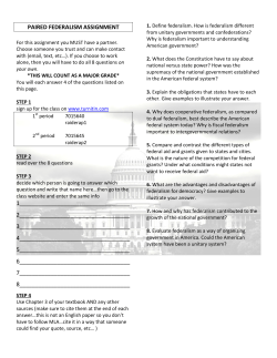 paired federalism assignment