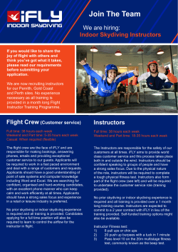 Join The Team - iFLY Downunder