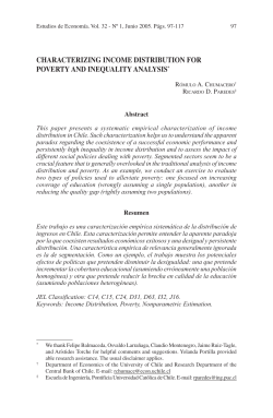 characterizing income distribution for poverty and inequality analysis