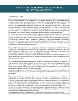 minimising stakeholder conflicts in natura 2000 sites
