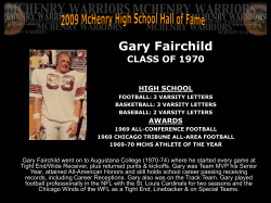 2009 Hall of Fame Inductees - McHenry Community High School