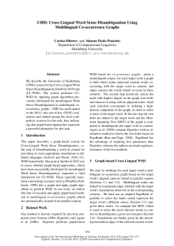 Cross-Lingual Word Sense Disambiguation Using Multilingual Co