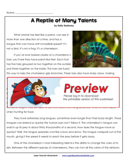 A Reptile of Many Talents - Super Teacher Worksheets