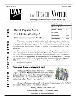 Beach Voter - February 2004 - League of Women Voters of the