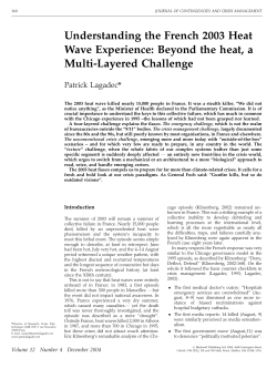 Understanding the French 2003 Heat Wave