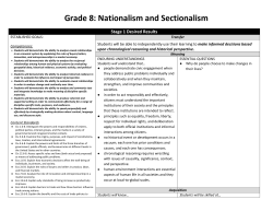 G8 Nationalism and Sectionalism - Timberlane Regional School