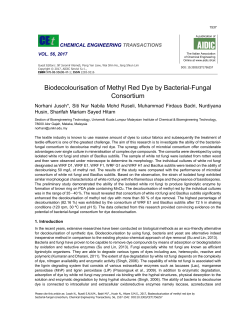 Biodecolourisation of Methyl Red Dye by Bacterial-Fungal