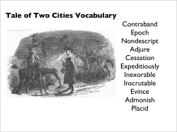 Tale of two cities vocabulary and discussion