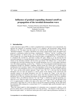 Influence of gradual expanding channel cutoff on propagation of the