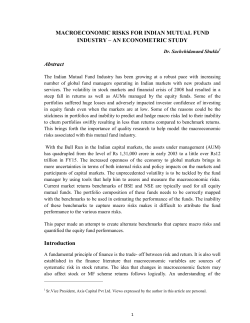 MACROECONOMIC RISKS FOR INDIAN MUTUAL FUND