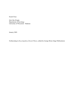 Social Class - University of Wisconsin&ndash;Madison