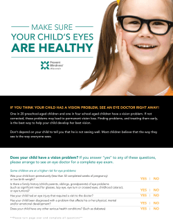 School Checklist - Prevent Blindness Wisconsin