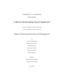California Winemaking Impact Assessment