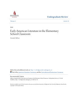 Early American Literature in the Elementary School Classroom